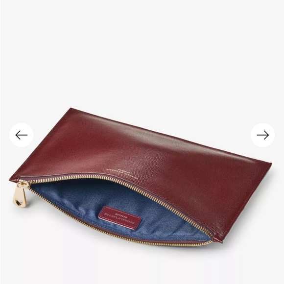 ASPINAL OF LONDON
Large Essential lizard-embossed leather flat pouch - Picture 2 of 7